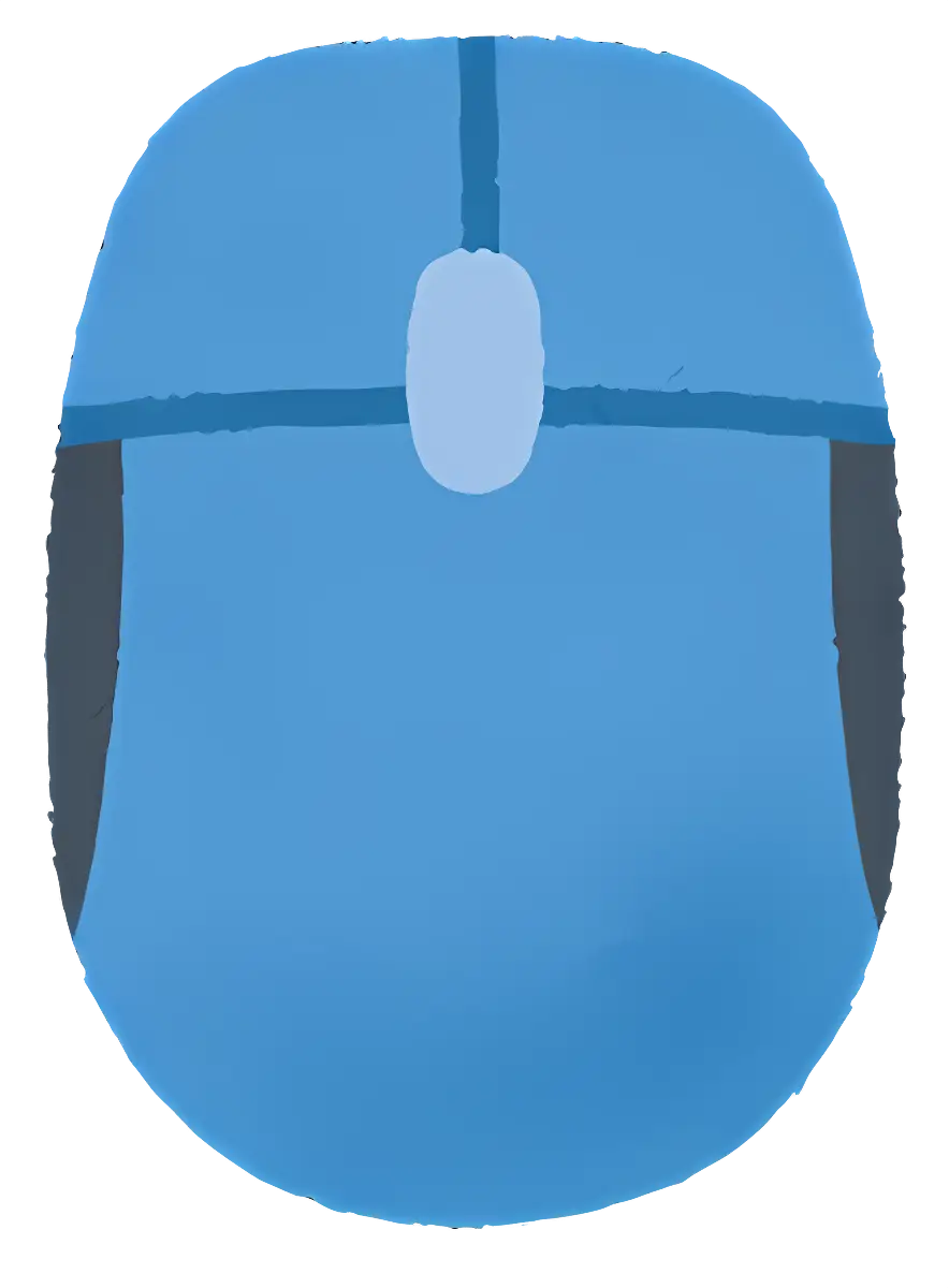 Blue Computer Mouse