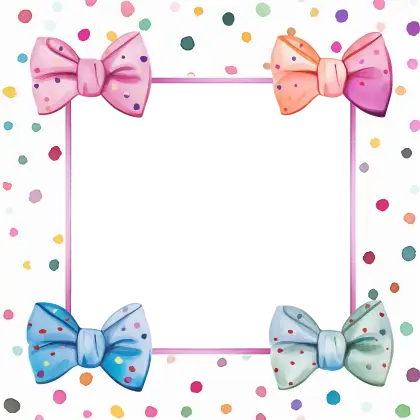 Colorful Frame Decoration with Bows