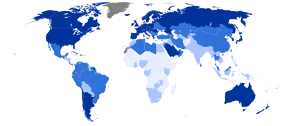 Blue World Map Illustration
