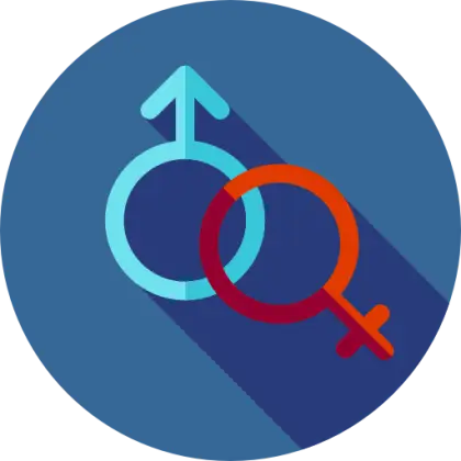 Blue and Red Gender Symbols Illustration