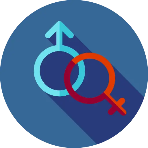 Blue and Red Gender Symbols Illustration