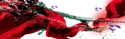 Abstract Art with Red and Green Splashes