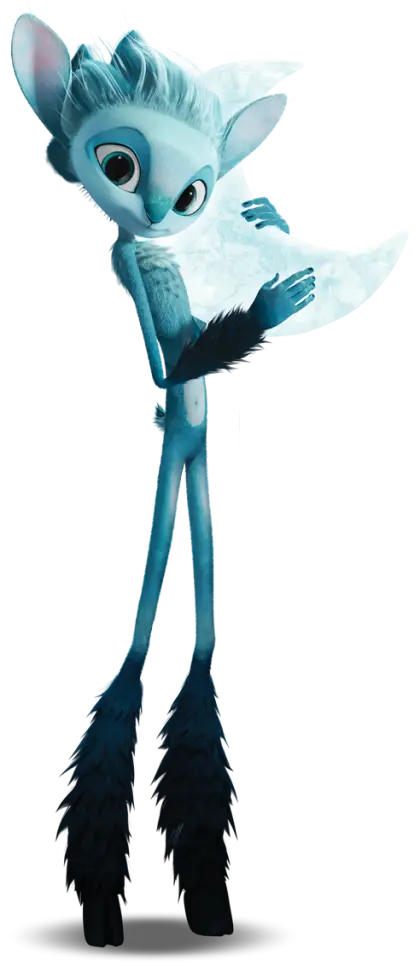 Blue Animated Character with Furry Legs
