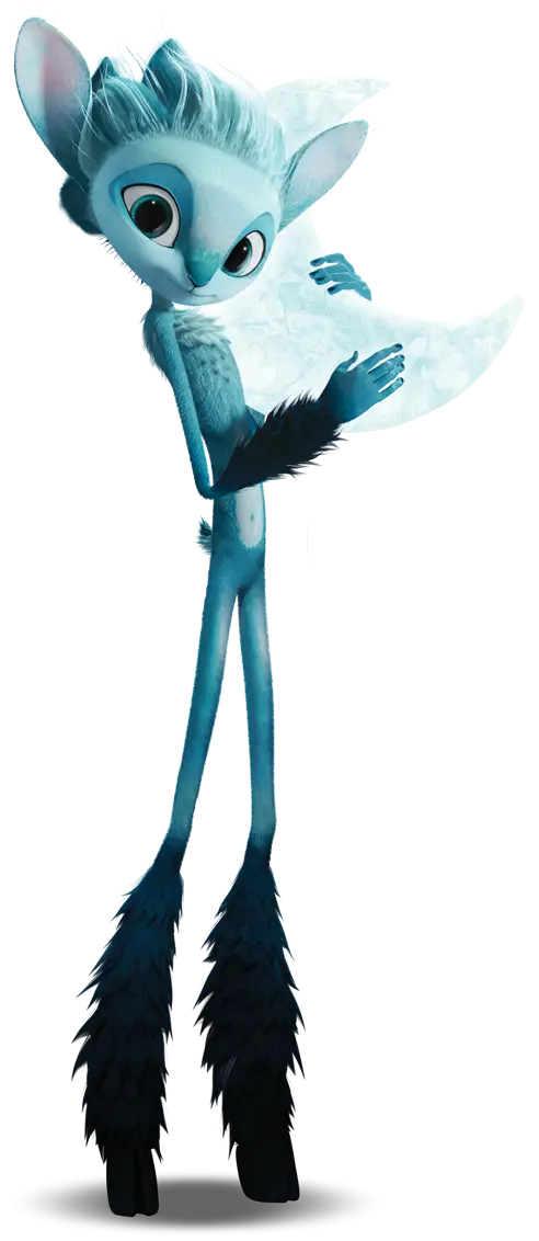 Blue Animated Character with Furry Legs