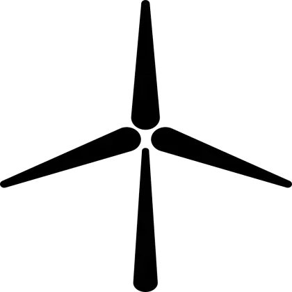 Wind Turbine Symbol Representing Renewable Energy