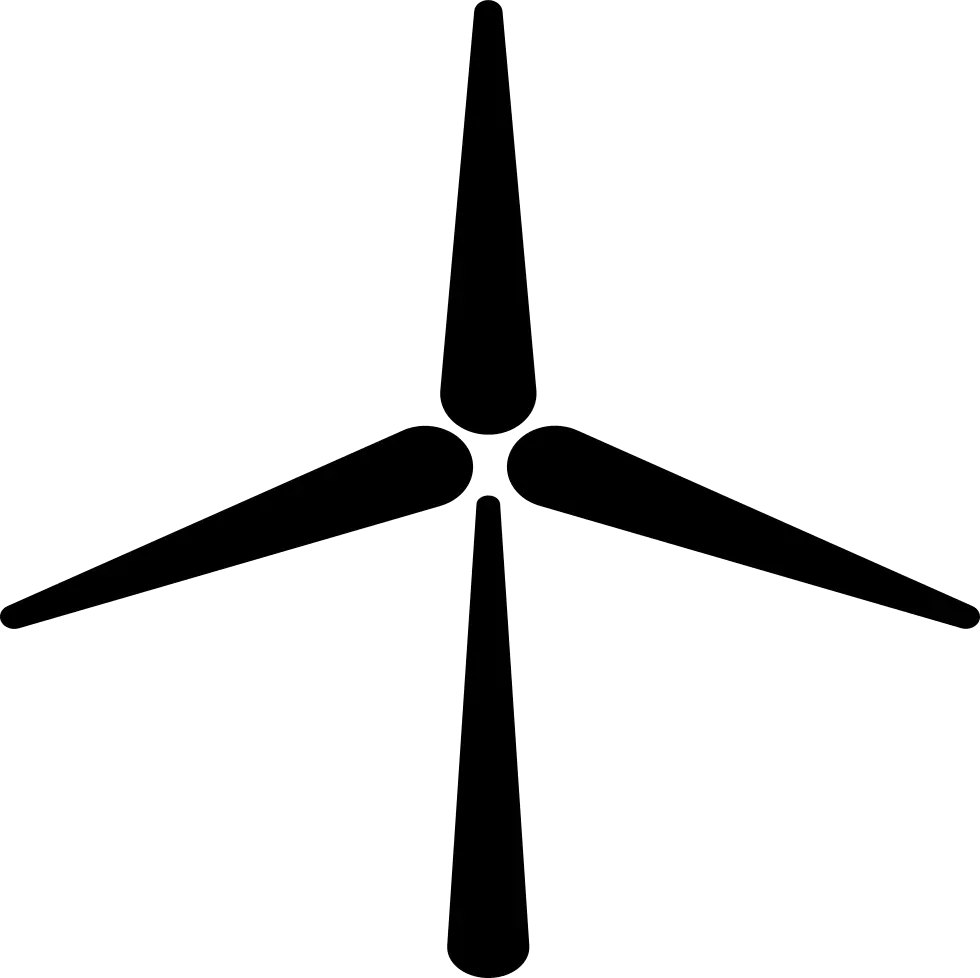 Wind Turbine Symbol Representing Renewable Energy