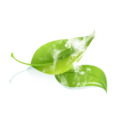 Artistic Representation of Glowing Green Leaves