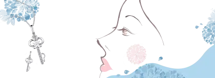 Artistic Face Profile with Key