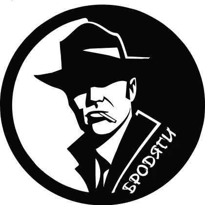 Gangster Icon with Hat and Cigarette