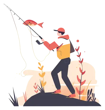 Man Fishing with a Rod