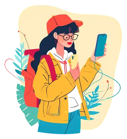 Girl Using Smartphone
