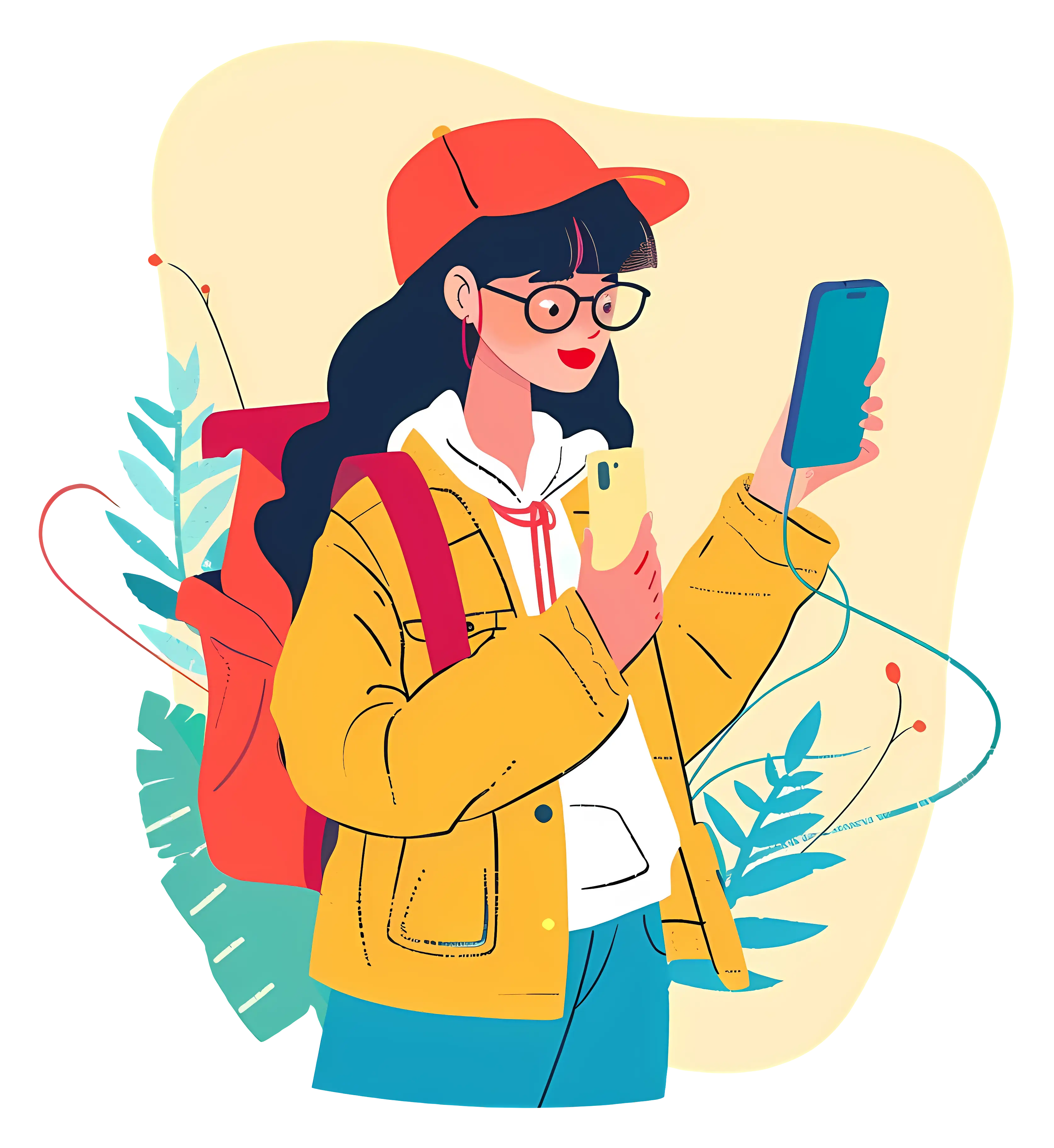 Girl Using Smartphone