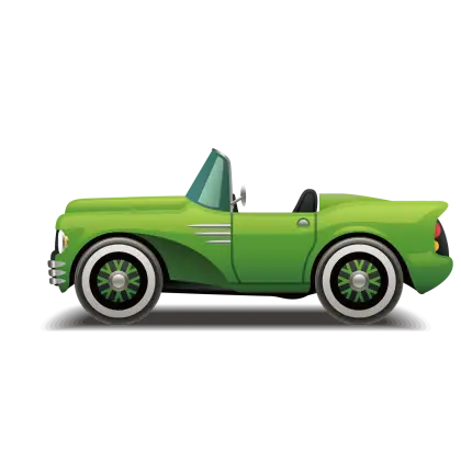Green Vintage Convertible Car