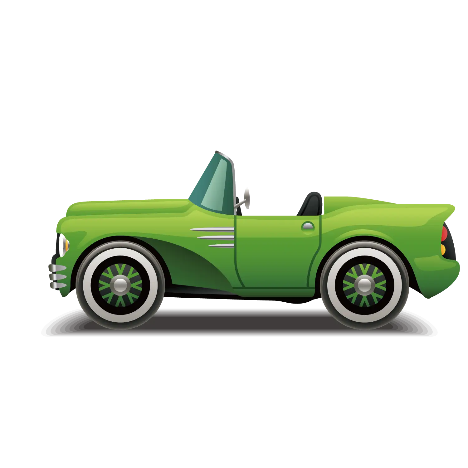 Green Vintage Convertible Car