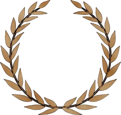 Golden Laurel Wreath Symbol of Triumph