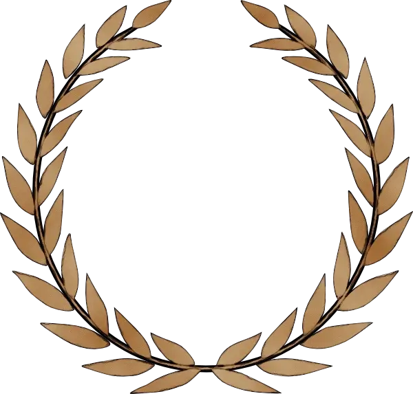 Golden Laurel Wreath Symbol of Triumph