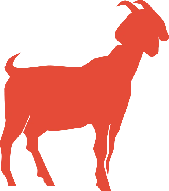 Red Goat Silhouette