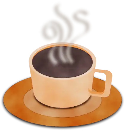 Steaming Coffee Cup with Saucer
