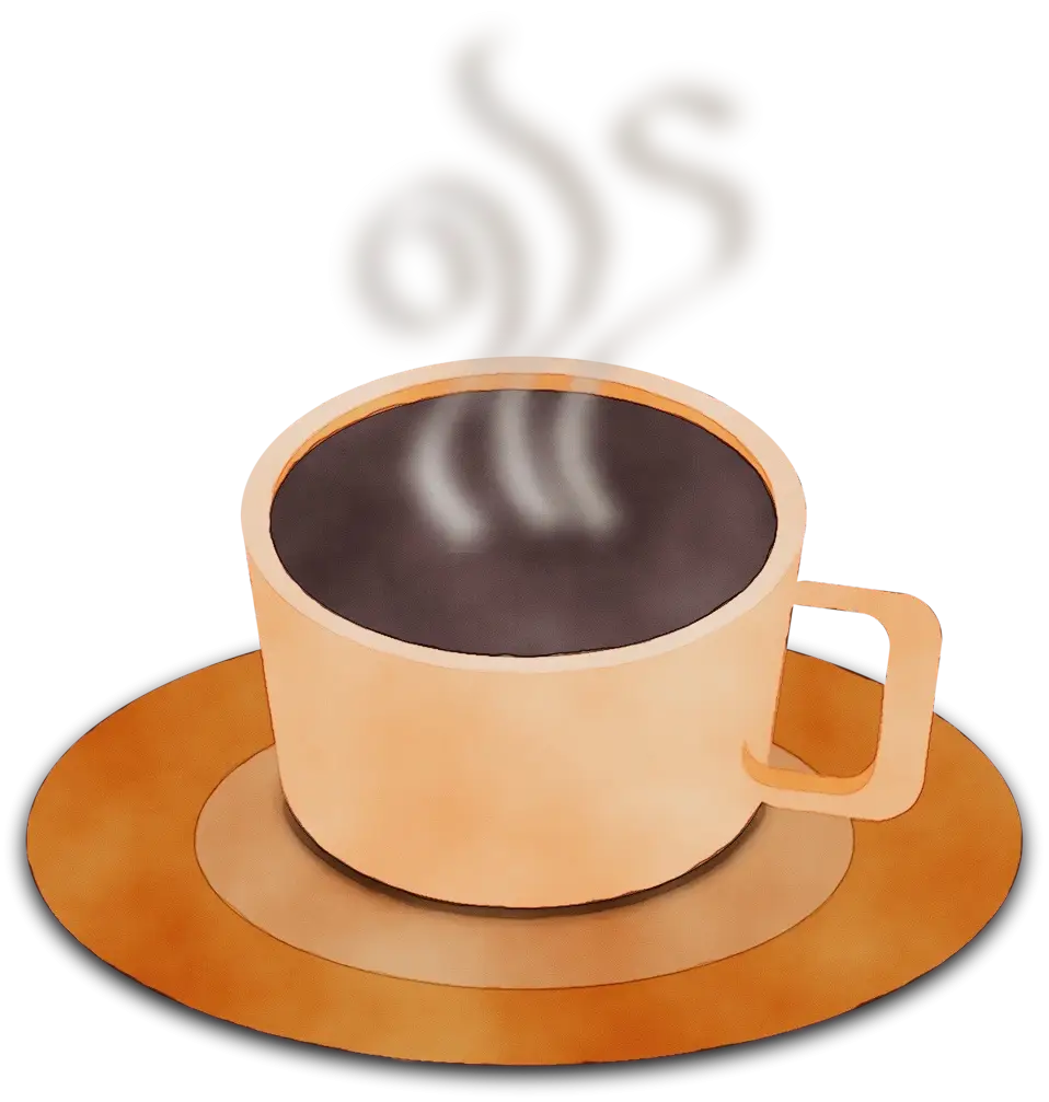 Steaming Coffee Cup with Saucer