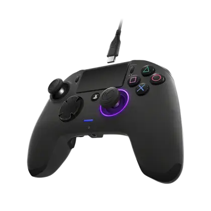 Black Gaming Controller with LED Lighting