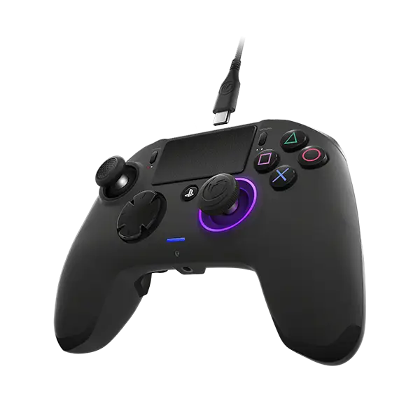 Black Gaming Controller with LED Lighting