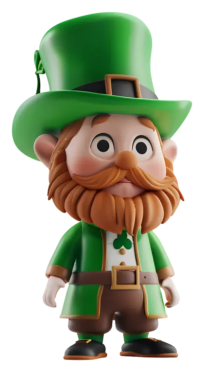 Cheerful Animated Leprechaun for St. Patrick&#039;s