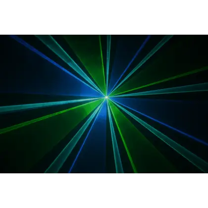 Abstract Blue and Green Light Beams