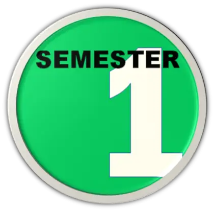 Semester 1 Educational Symbol