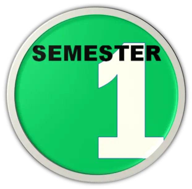 Semester 1 Educational Symbol