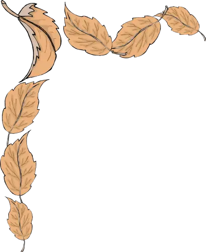Brown Leaves Frame Decoration