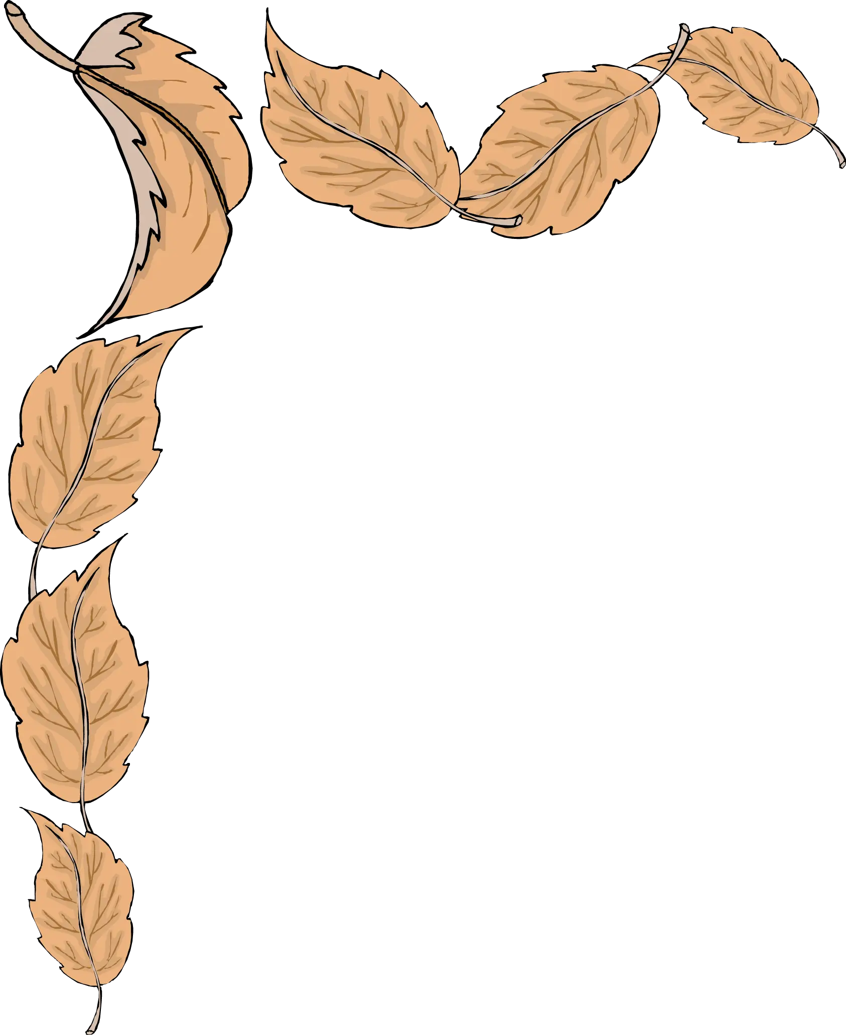 Brown Leaves Frame Decoration