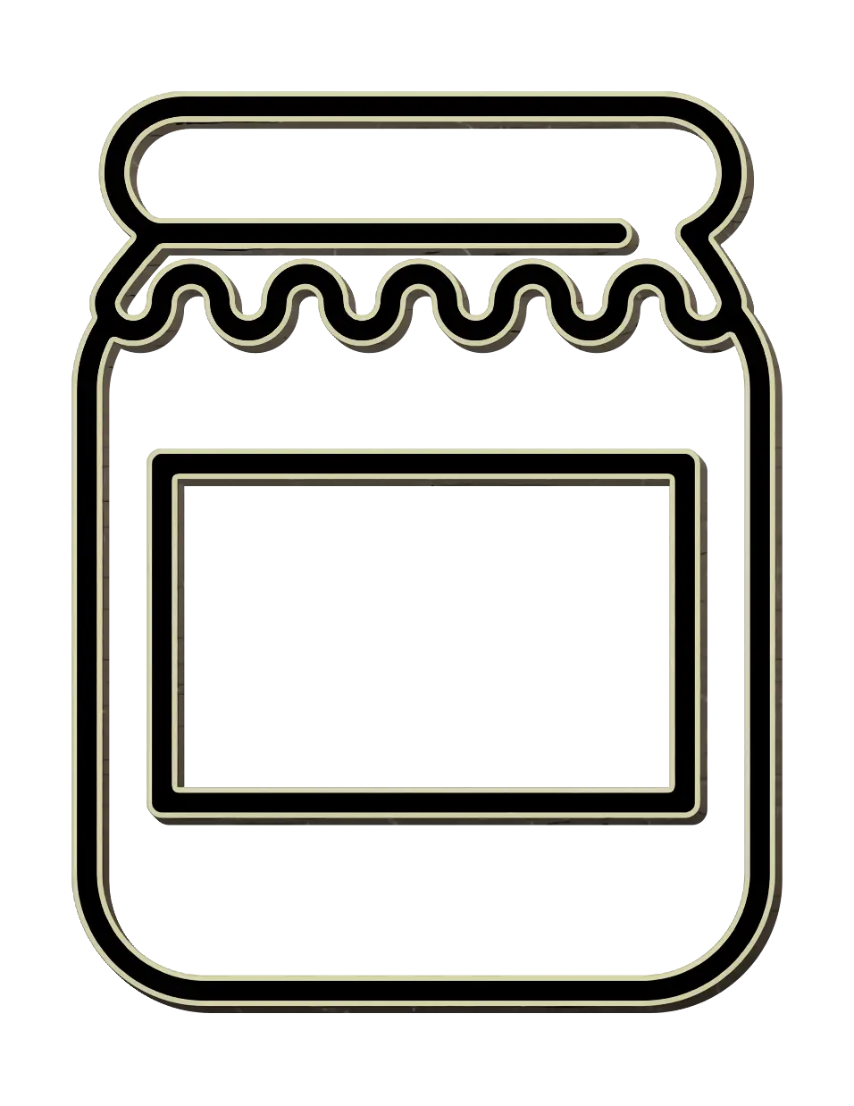 Jar Outline for Kitchen Storage Concept