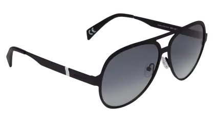 Black Aviator Sunglasses with Gradient Lenses