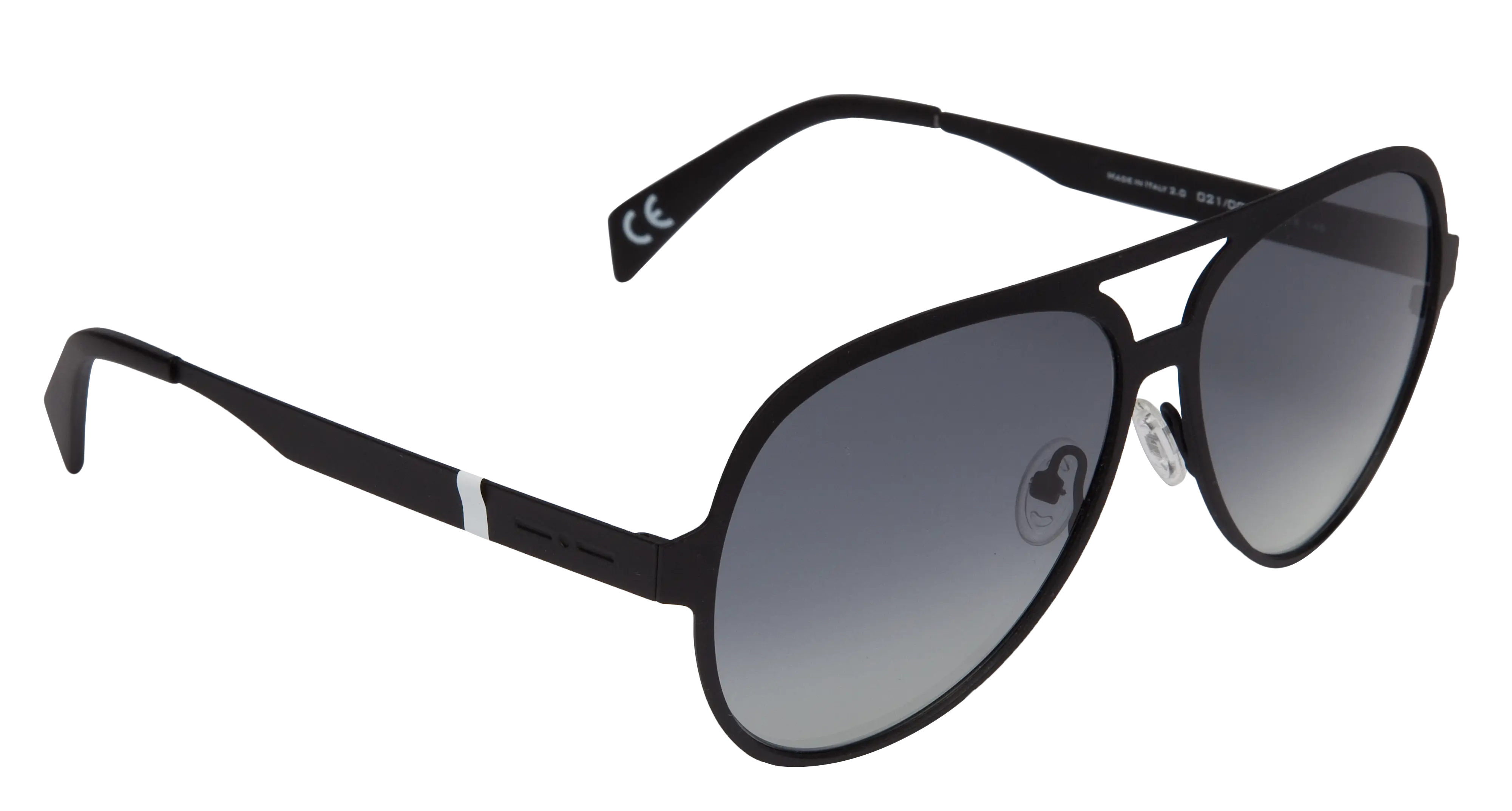 Black Aviator Sunglasses with Gradient Lenses