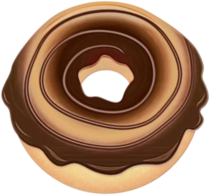 Chocolate Glazed Donut Illustration
