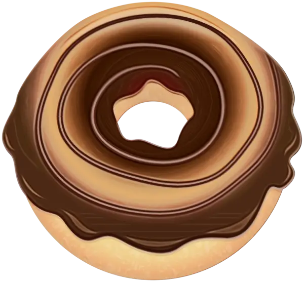 Chocolate Glazed Donut Illustration