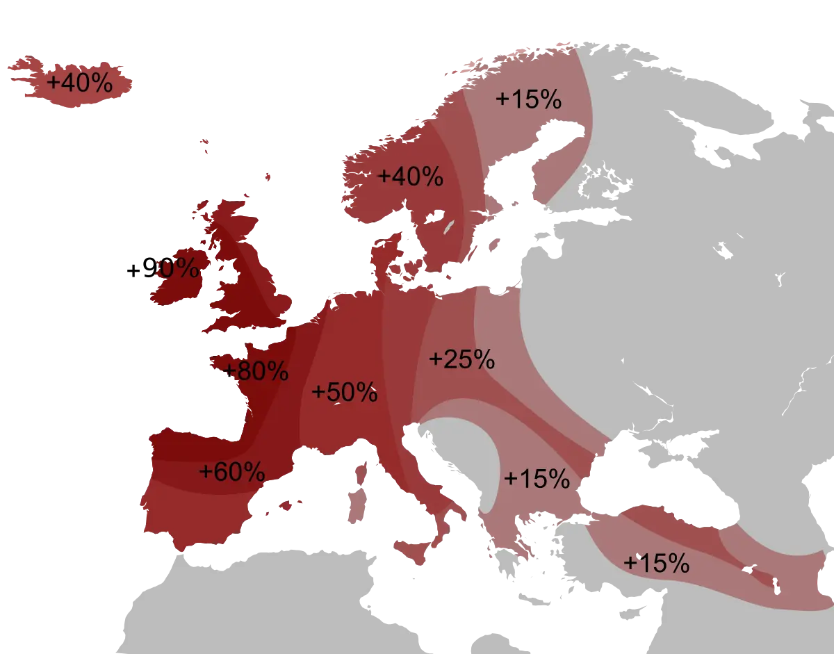 Percentage Map of Europe