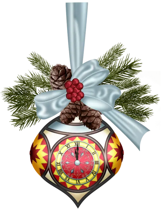 Christmas Ornament with Clock Design