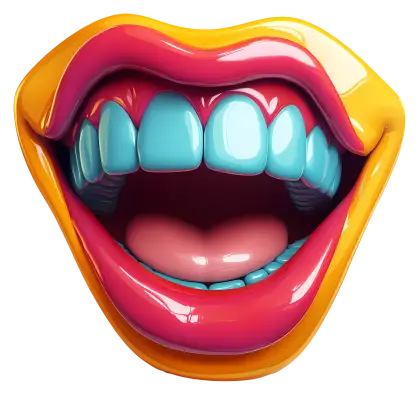 Vibrant Colorful Mouth Illustration