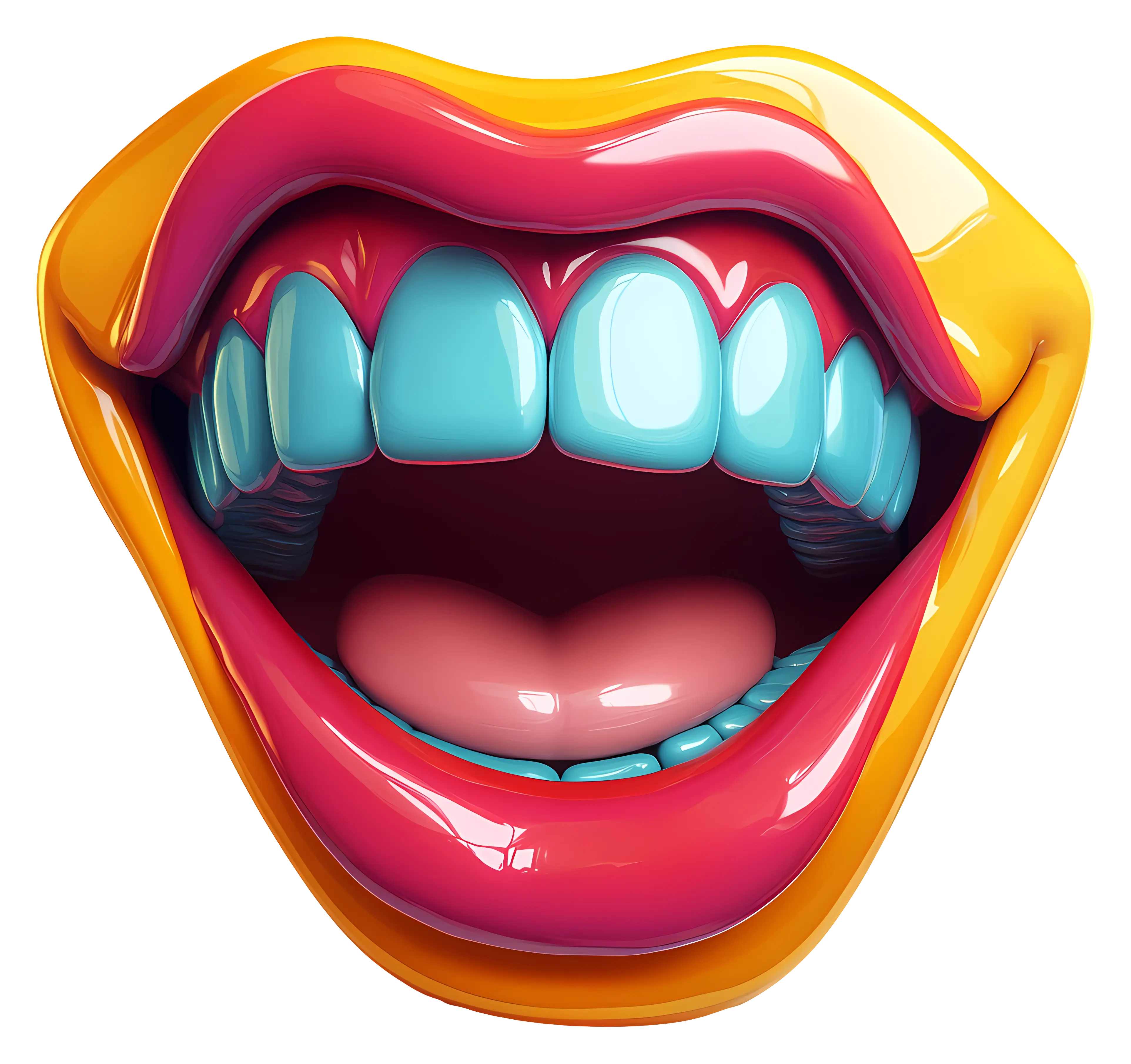 Vibrant Colorful Mouth Illustration