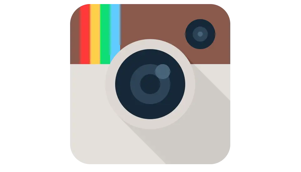 Vintage Camera Logo Design with Colorful Accents