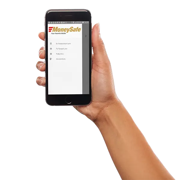 Hand Holding Smartphone with App