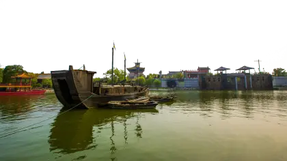 Traditional Boat on a Scenic River