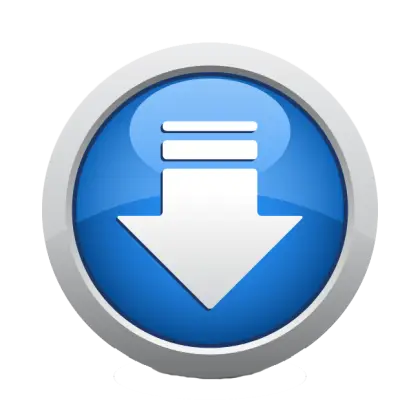 Blue Down Arrow Button for Download