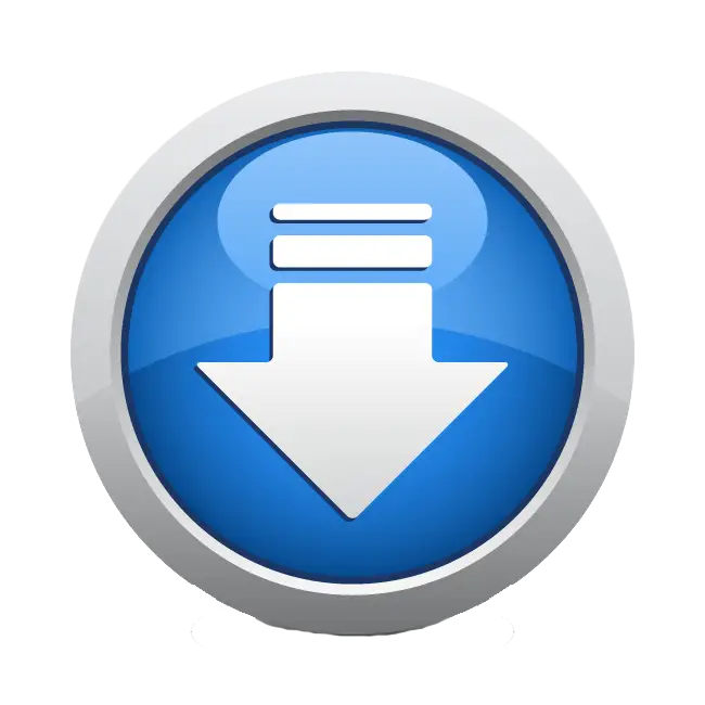 Blue Down Arrow Button for Download