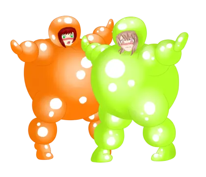 Cartoon Characters in Inflatable Suits