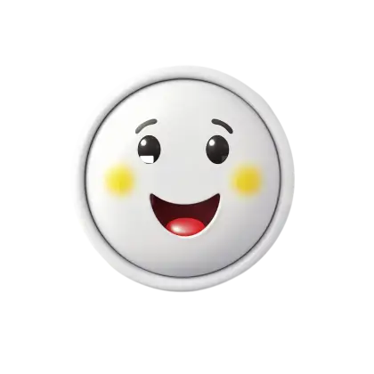 Smiling Emoji Face with Cheerful Expression