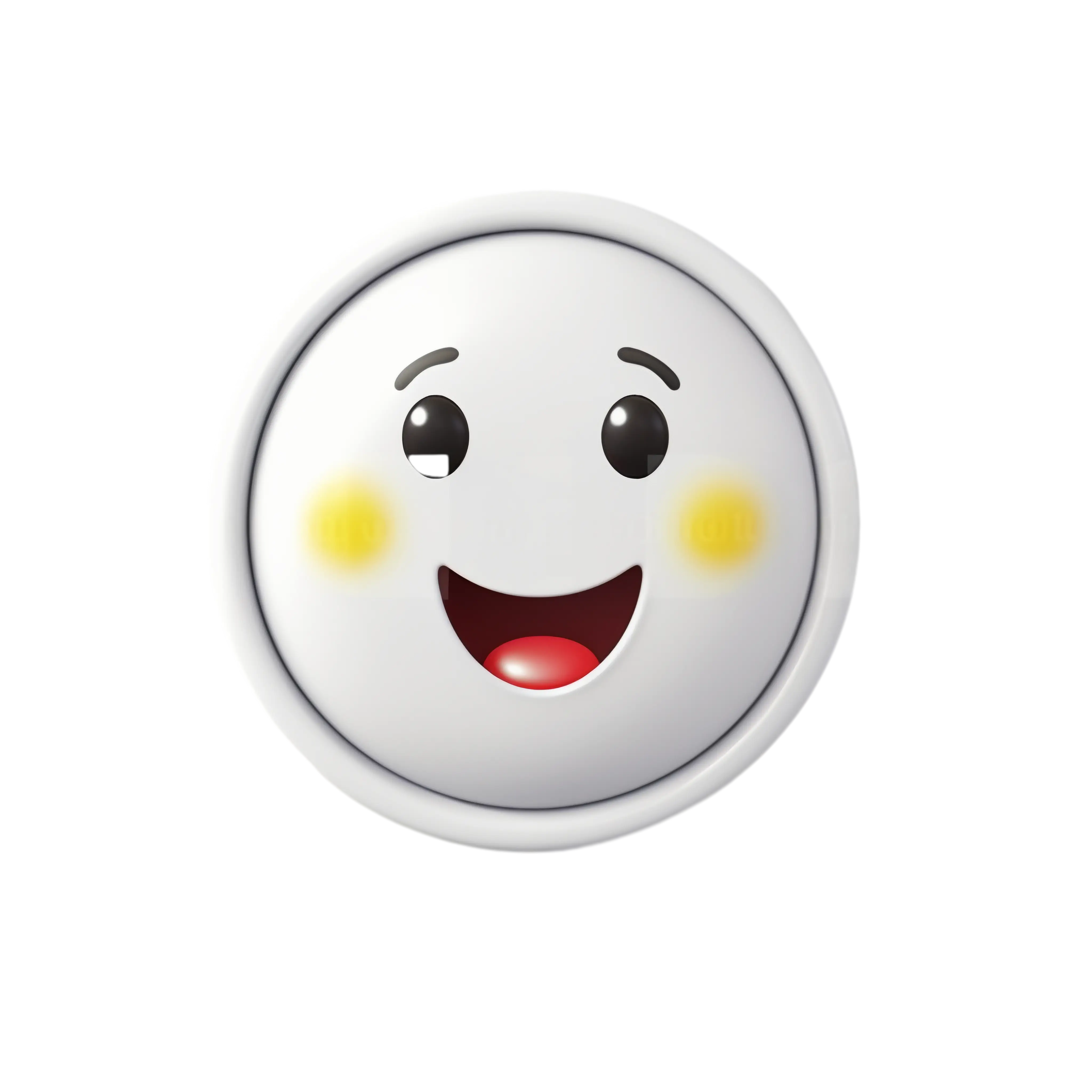 Smiling Emoji Face with Cheerful Expression