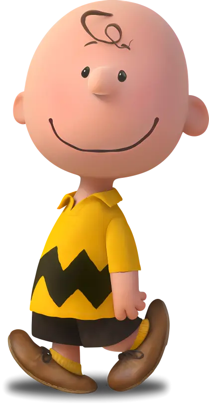 Cheerful Cartoon Character in Yellow Shirt