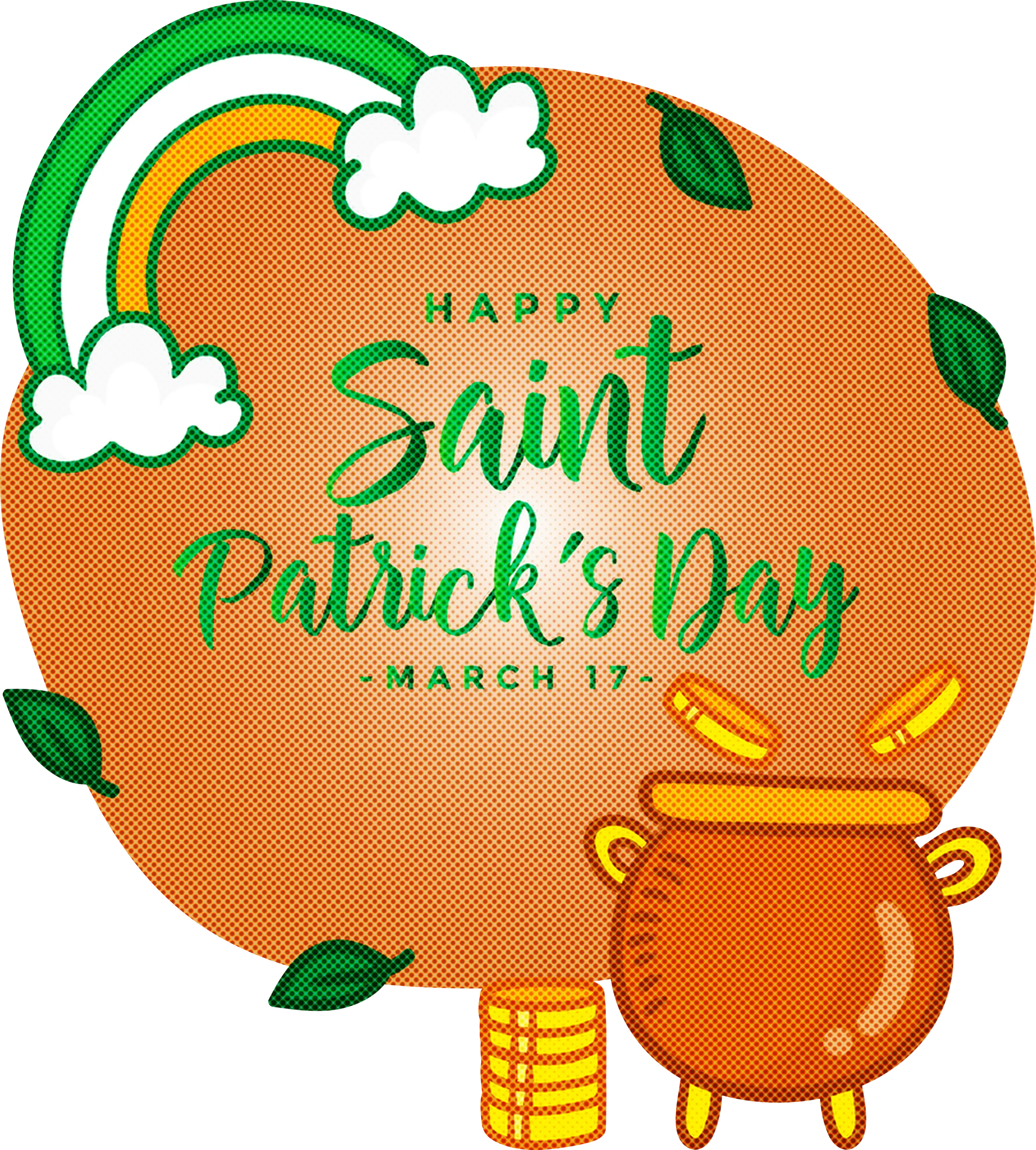 Saint Patrick's Day Card with Festive Decorations